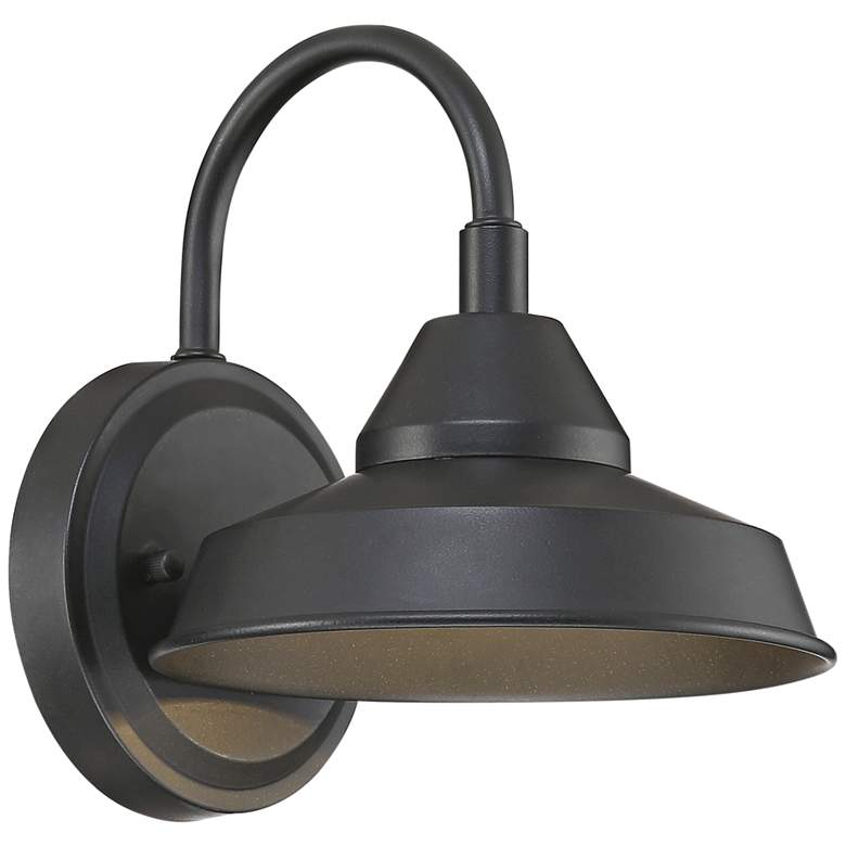 Image 2 John Timberland Westley 8 1/2" High Black LED Outdoor Wall Light
