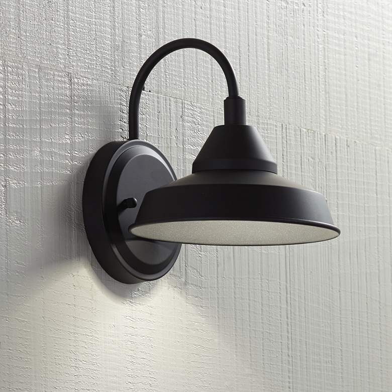 Image 7 John Timberland Westley Black 8 1/2" High LED Outdoor Lights Set of 2 more views