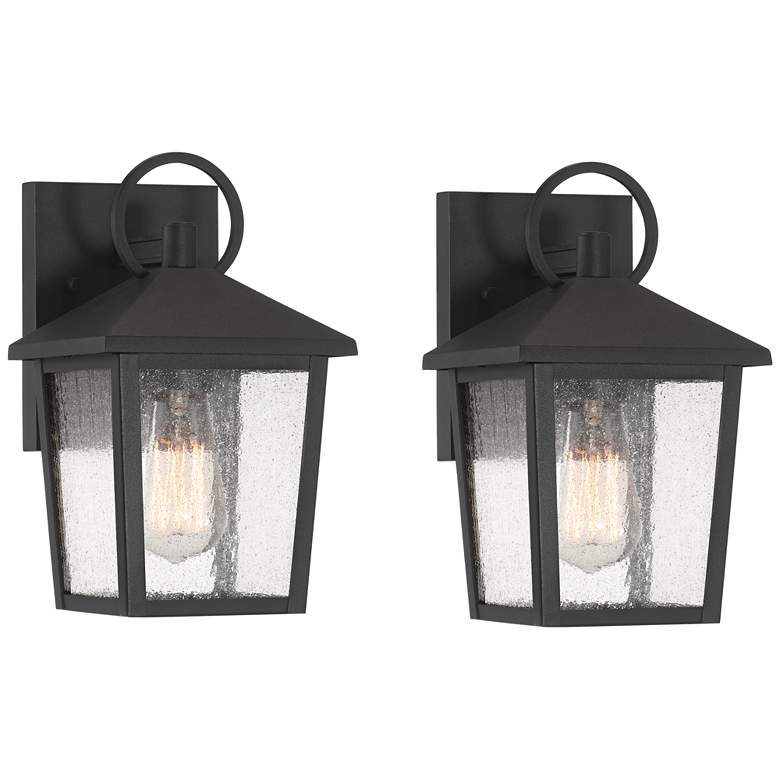Image 2 John Timberland Westmont 10 1/2" Sand Black Outdoor Lights Set of 2