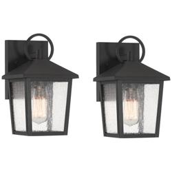 John Timberland Westmont 10 1/2" Sand Black Outdoor Lights Set of 2