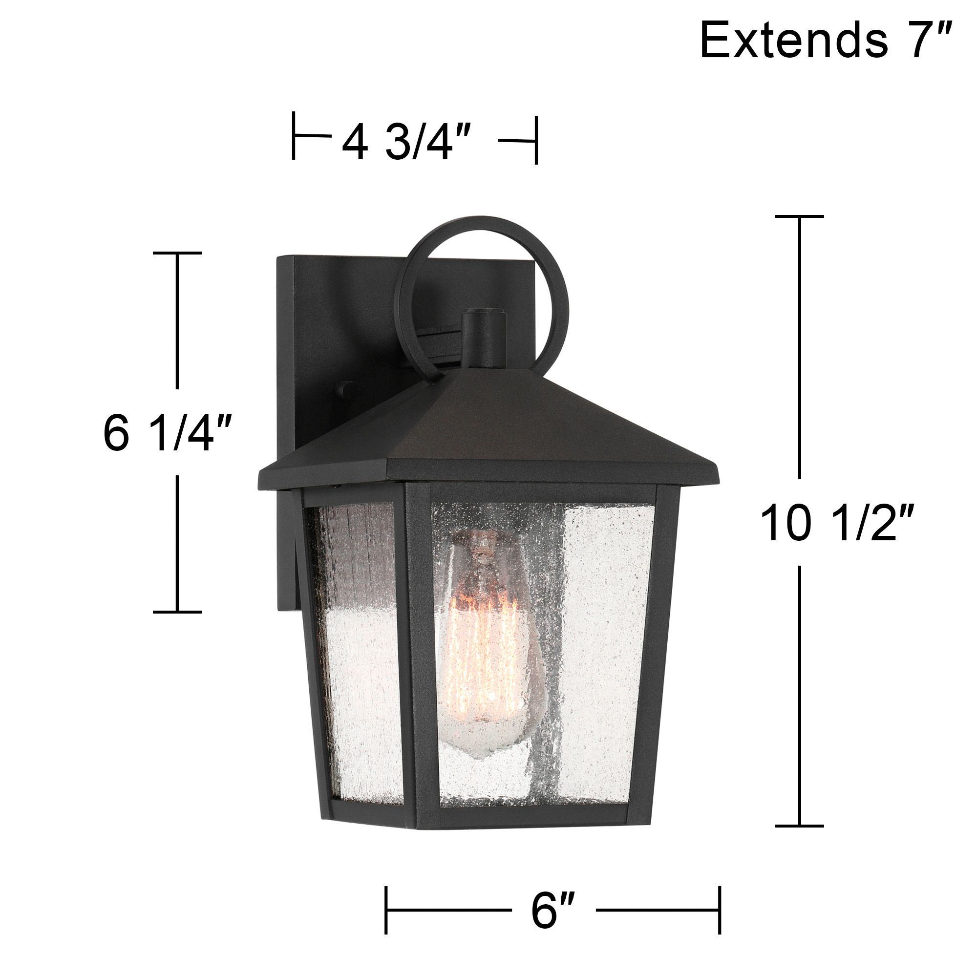 John Timberland Westmont 10 1/2" Sand Black Outdoor Lights Set of 2