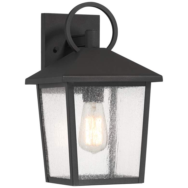 Image 2 John Timberland Westmont 13 3/4" High Sand Black Outdoor Wall Light