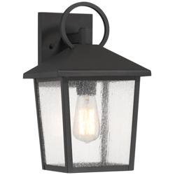 John Timberland Westmont 13 3/4" High Sand Black Outdoor Wall Light
