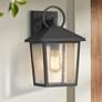 1_John Timberland Westmont 13 3/4" High Sand Black Outdoor Wall Light
