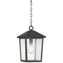 John Timberland Westmont 15 3/4" High Sand Black Outdoor Hanging Light