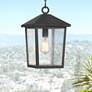 3_John Timberland Westmont 15 3/4" High Sand Black Outdoor Hanging Light