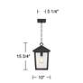 Watch A Video About the John Timberland Westmont Sand Black Outdoor Hanging Light