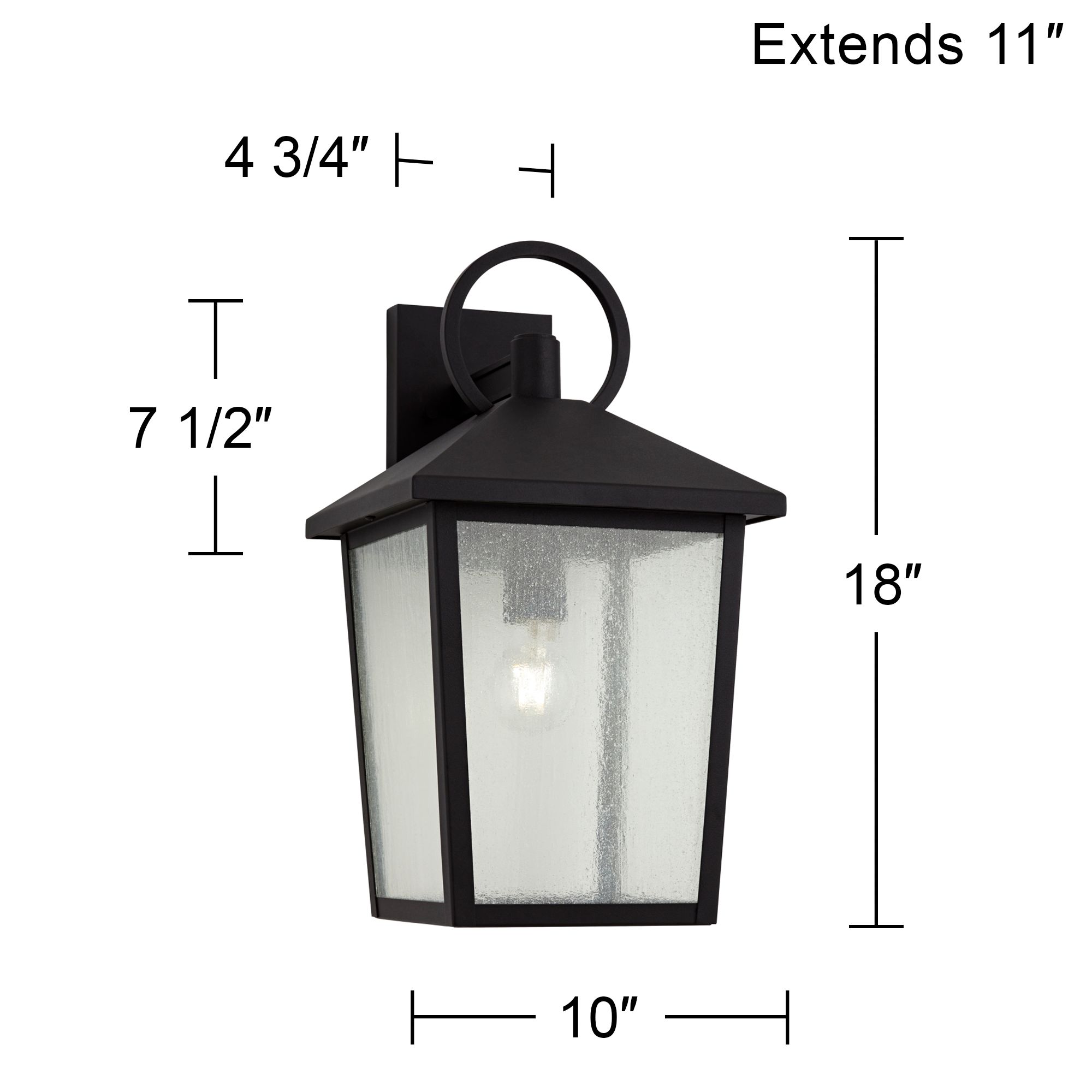 Watch A Video About the John Timberland Westmont Sand Black Outdoor Wall Light