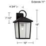 Watch A Video About the John Timberland Westmont Sand Black Outdoor Wall Light