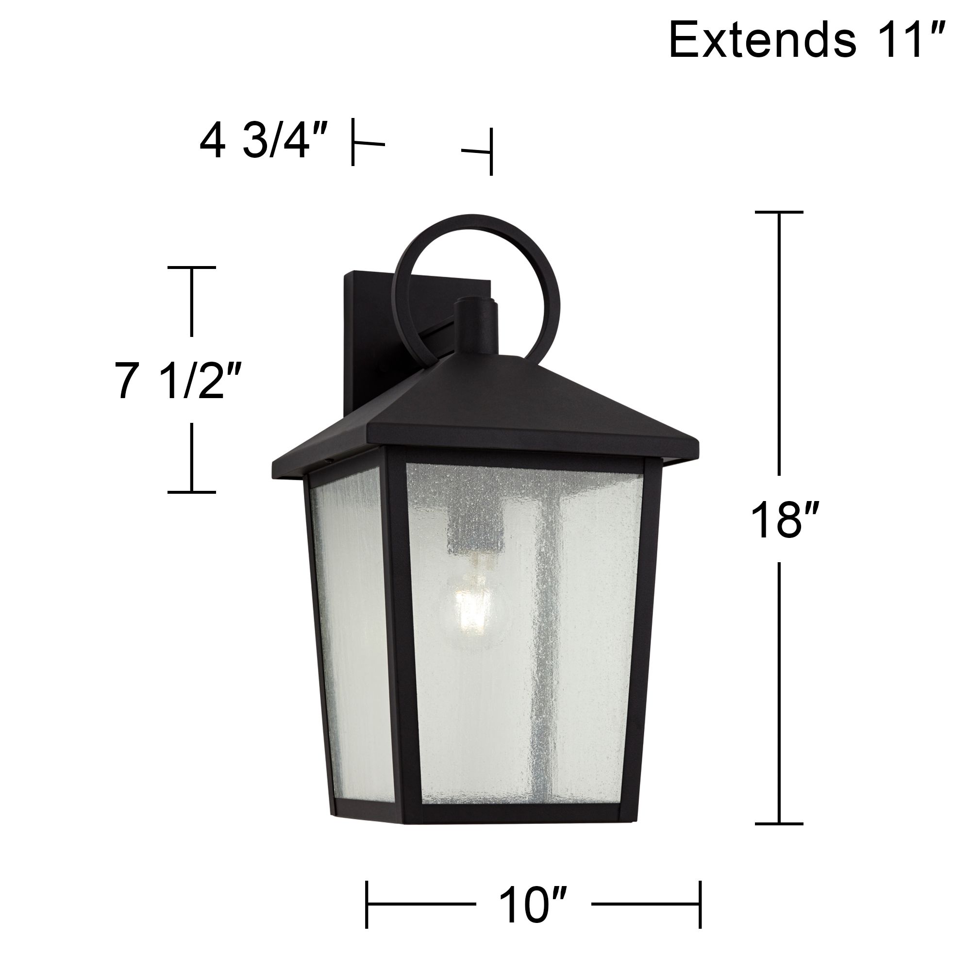 Image 7 John Timberland Westmont 18"H Sand Black Outdoor Wall Light Set of 2 more views