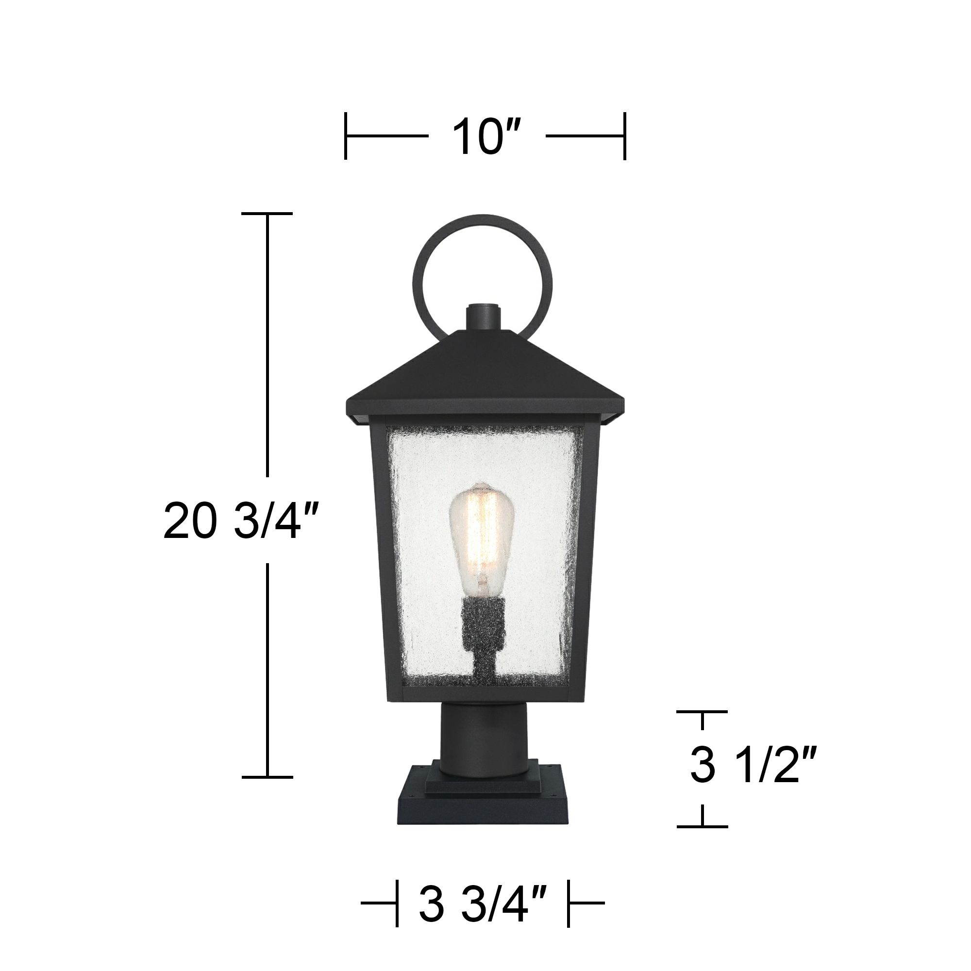 Image 6 John Timberland Westmont 20 3/4" High Sand Black Outdoor Pier Light more views