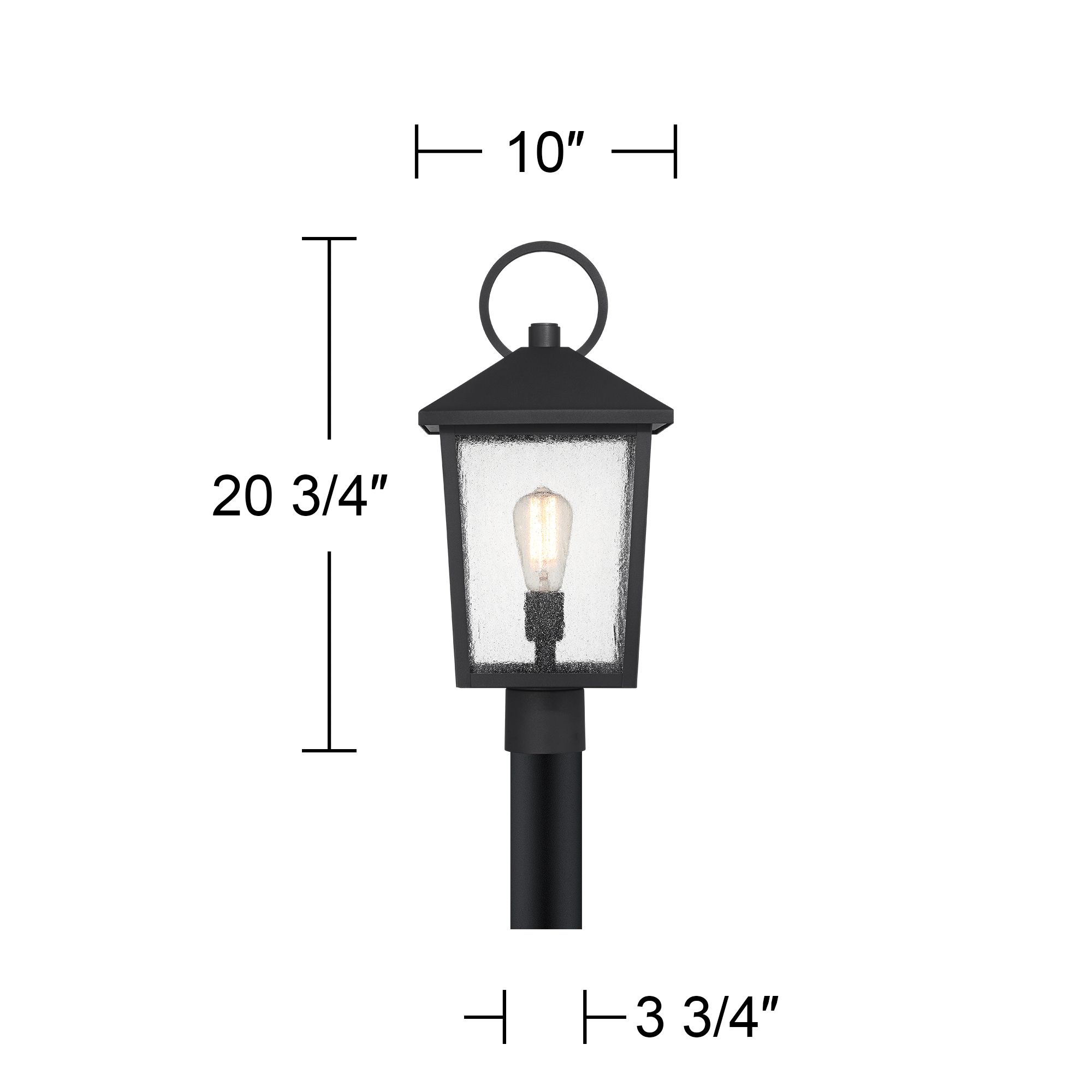 Watch A Video About the John Timberland Westmont Sand Black Outdoor Post Light