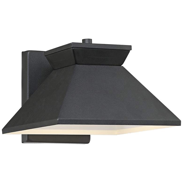 Image 2 John Timberland Whatley 6 1/4" High Black LED Outdoor Wall Light