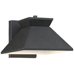John Timberland Whatley 6 1/4" High Black LED Outdoor Wall Light
