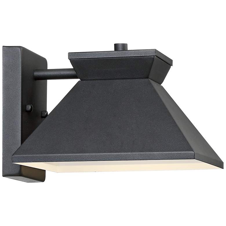 Image 5 John Timberland Whatley 6 1/4" High Black LED Outdoor Wall Light more views