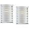 John Timberland® White Grid 10" High Outdoor Wall Light Set of 2