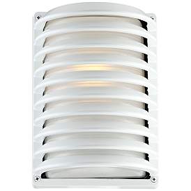 Image3 of John Timberland® White Grid 10" High Outdoor Wall Light Set of 2 more views