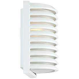 Image5 of John Timberland® White Grid 10" High Outdoor Wall Light Set of 2 more views
