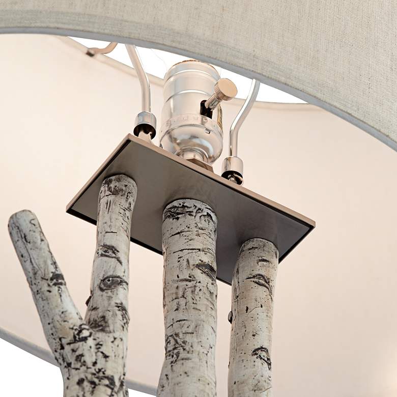 Image 4 John Timberland Woodland 30" Rustic Faux Birch Tree Table Lamp more views