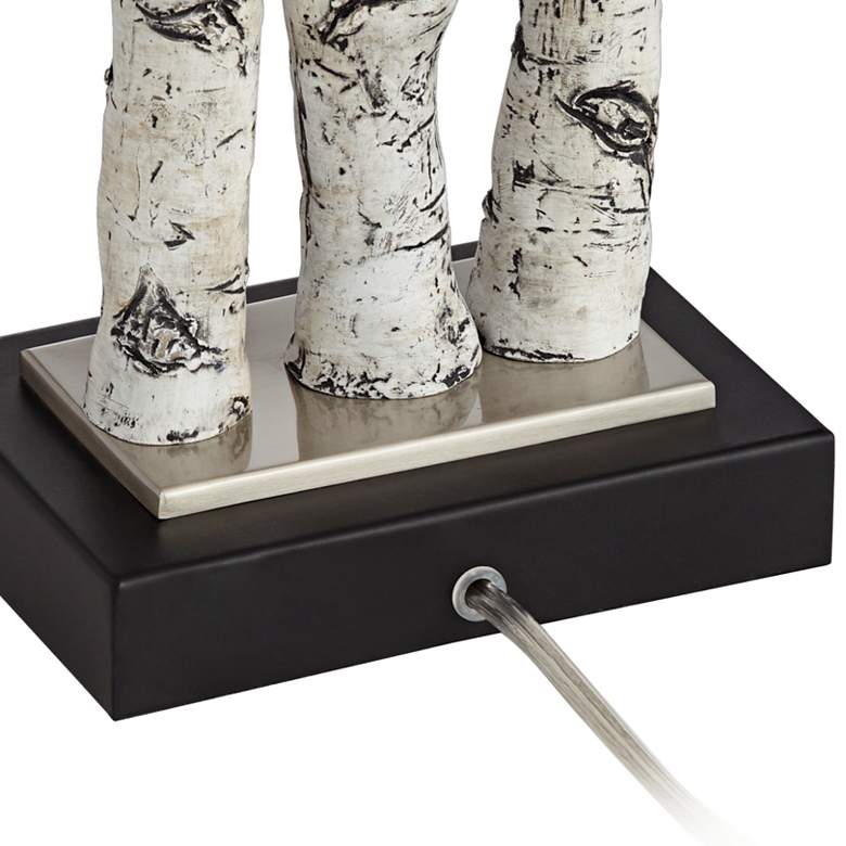 Image 6 John Timberland Woodland 30" Rustic Faux Birch Tree Table Lamp more views