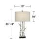 7_John Timberland Woodland 30" Rustic Faux Birch Tree Table Lamp more views