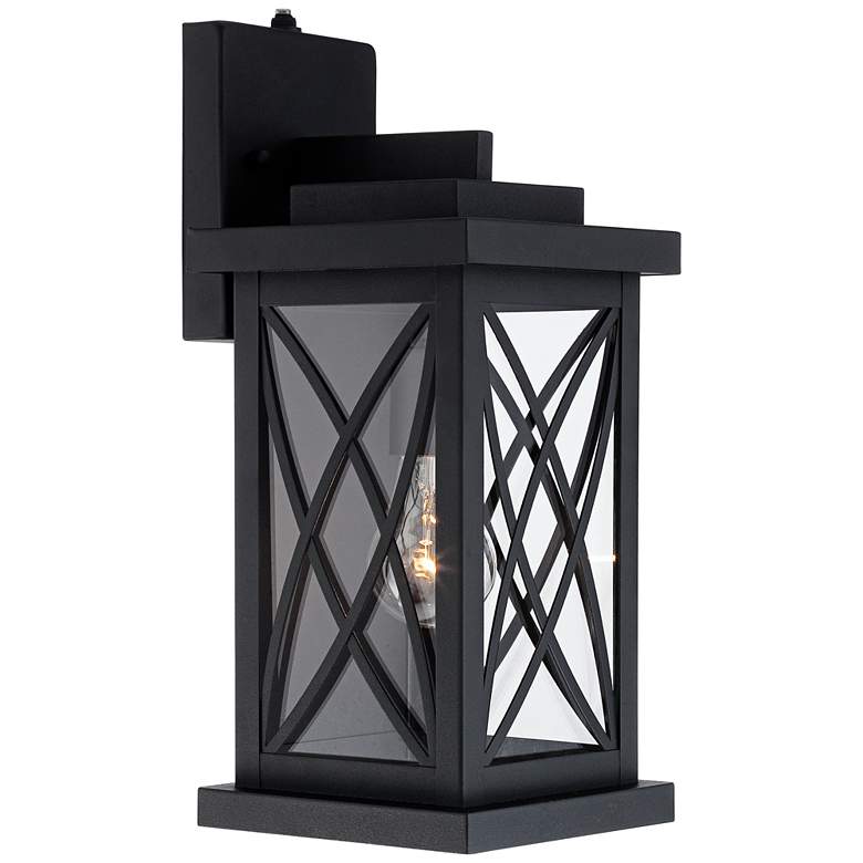 Image 5 John Timberland Woodland Park 15" Black Dusk to Dawn Outdoor Light more views