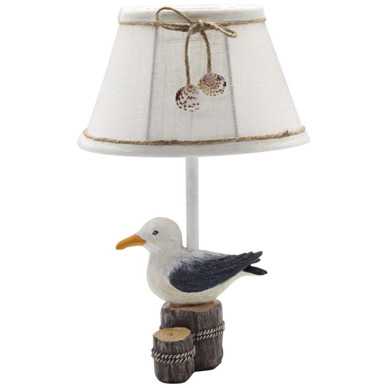 Image 1 Johnny Gull 12 inch High White Accent Table Lamp