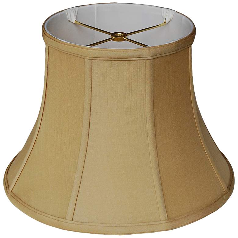 Image 1 Johnson Gold Silk Bell Shade 7.5x12x9x9 (Spider)