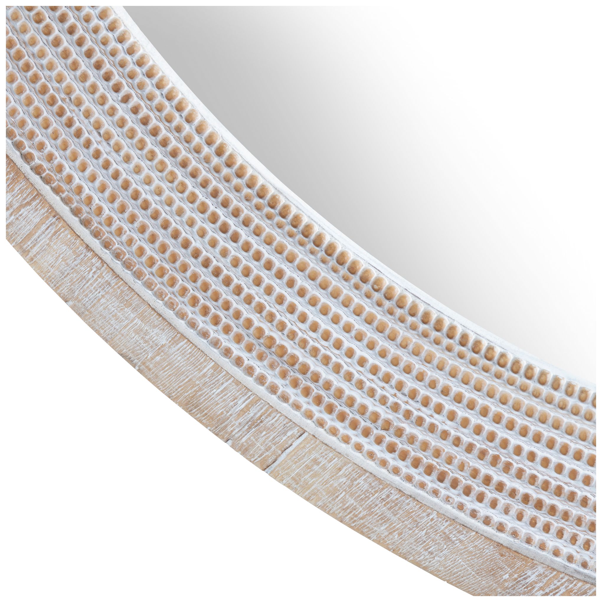 Image 2 Johnson Natural Wood 38 1/4" Round Oversized Wall Mirror more views