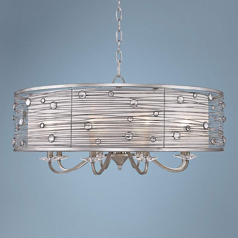 Image 1 Joia Collection 33 1/2" Wide Silver Pendant
