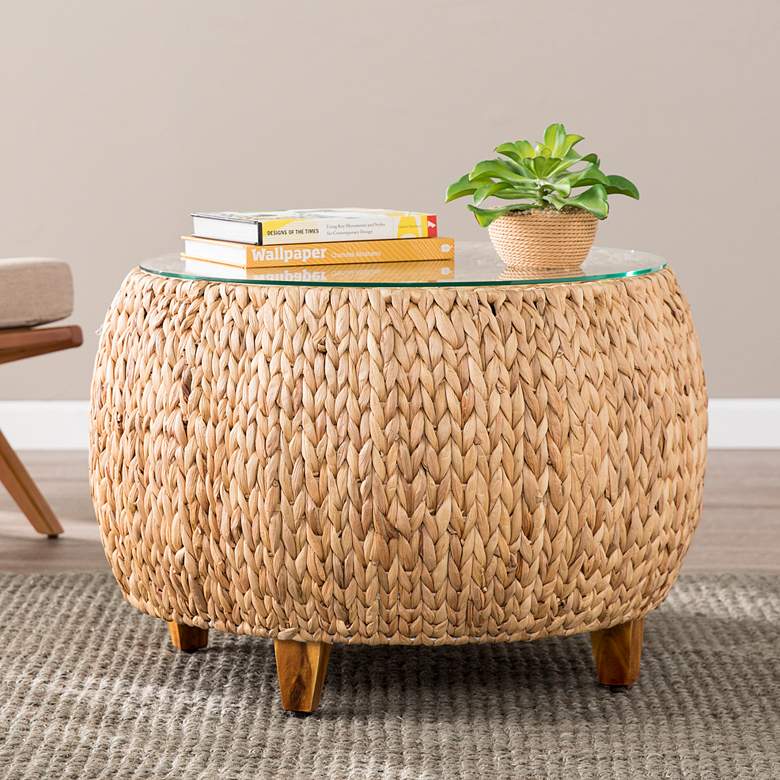 Image 1 Jokobe 27 3/4" Wide Natural Round Cocktail Table