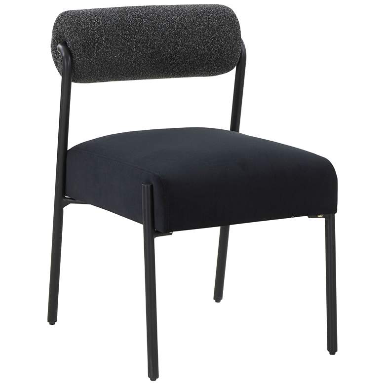 Image 3 Jolene Black Velvet Fabric Dining Chairs Set of 2 more views