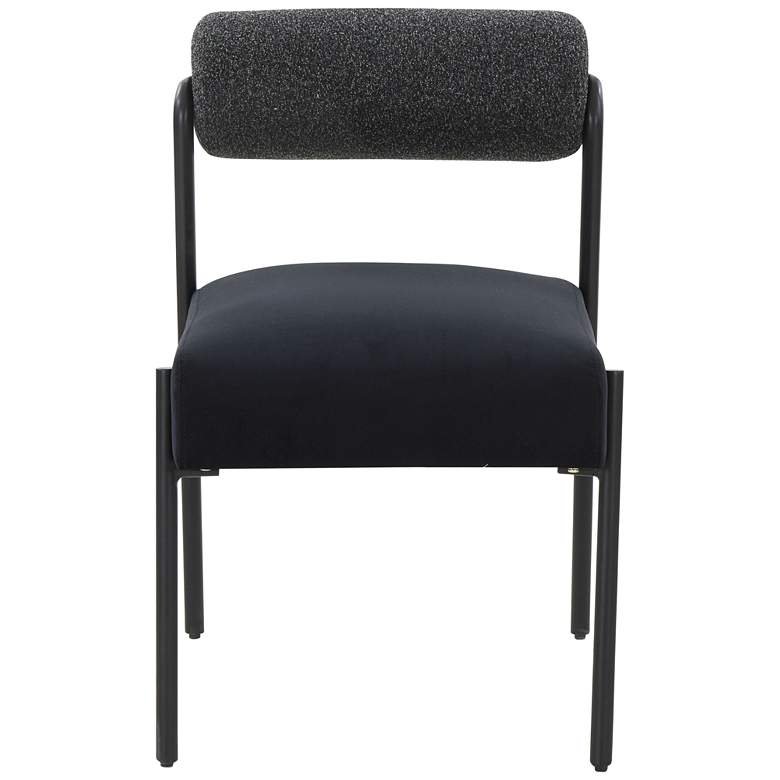 Image 4 Jolene Black Velvet Fabric Dining Chairs Set of 2 more views