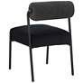 Jolene Black Velvet Fabric Dining Chairs Set of 2