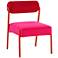 Jolene Hot Pink Velvet Accent Chair