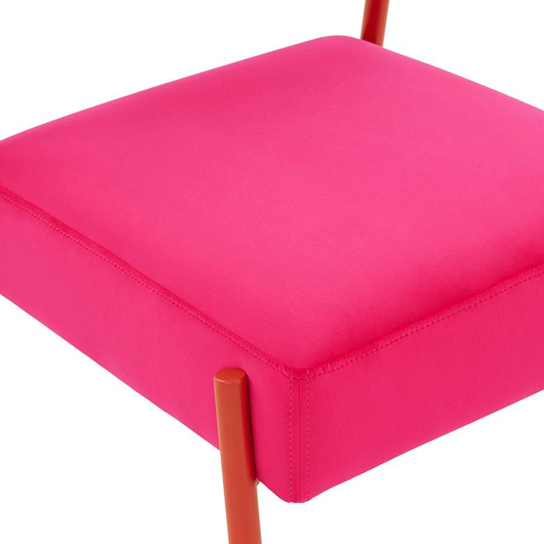Image 4 Jolene Hot Pink Velvet Accent Chair more views
