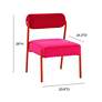 Jolene Hot Pink Velvet Accent Chair in scene