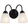 Jolie 13-in 2-Light Black Traditional Vanity light