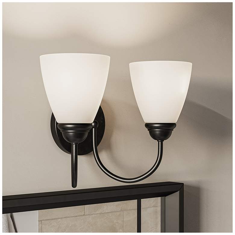 Image 1 Jolie 13-in 2-Light Black Traditional Vanity light