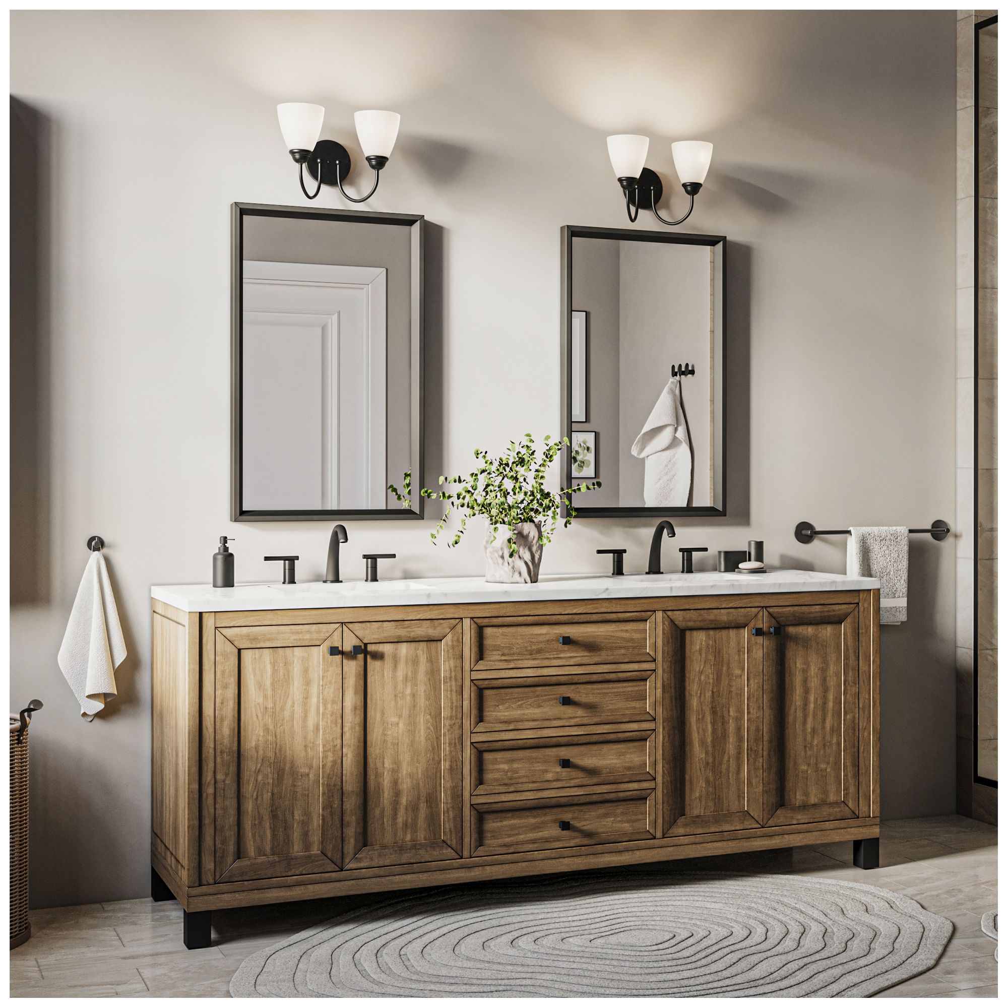 Image 3 Jolie 13-in 2-Light Black Traditional Vanity light more views