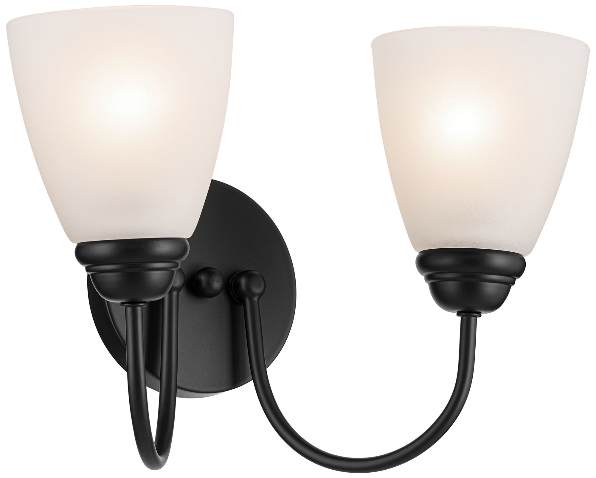 Image 4 Jolie 13-in 2-Light Black Traditional Vanity light more views
