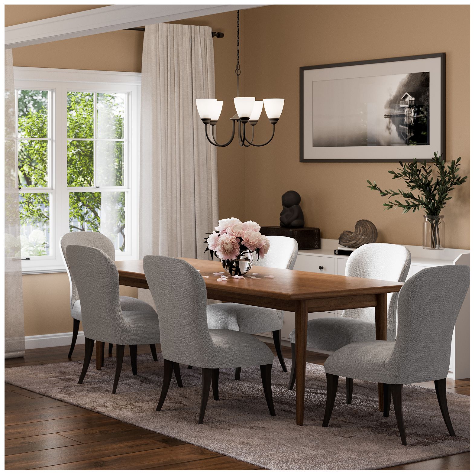 Image 3 Jolie 18.5-in 5-Light Chandelier with Sa more views