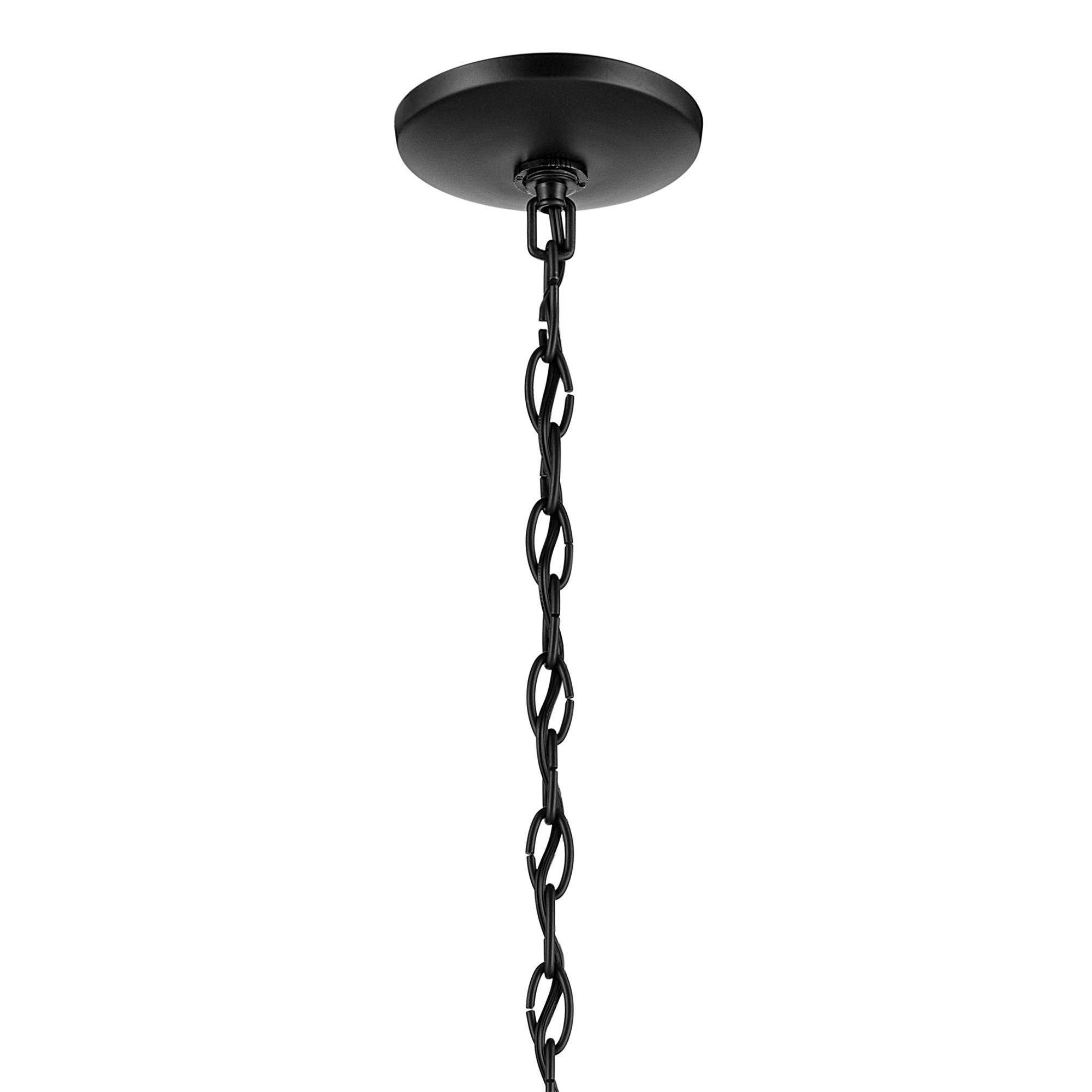Image 6 Jolie 18-in 3-Light Mini Chandelier with Satin Etched Glass in Black more views