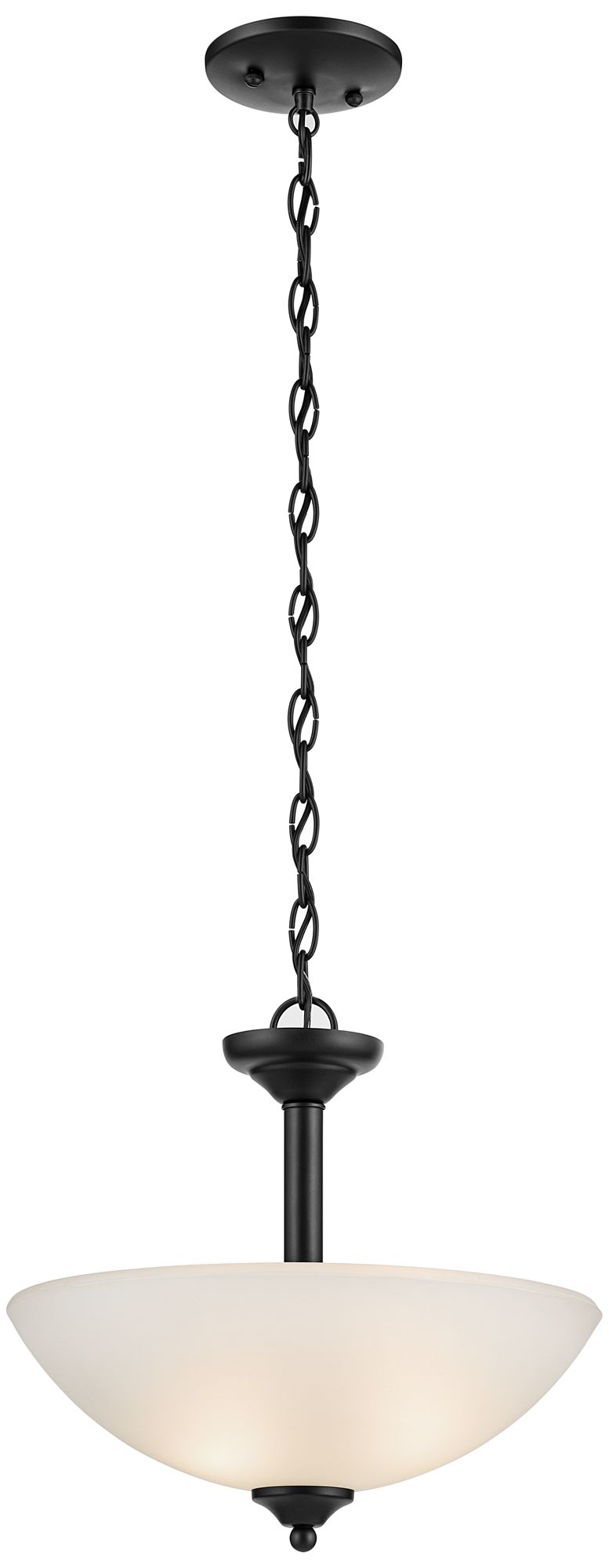 Image 6 Jolie 2-Light Black Hanging Convertible Pendant/Semi-flush more views