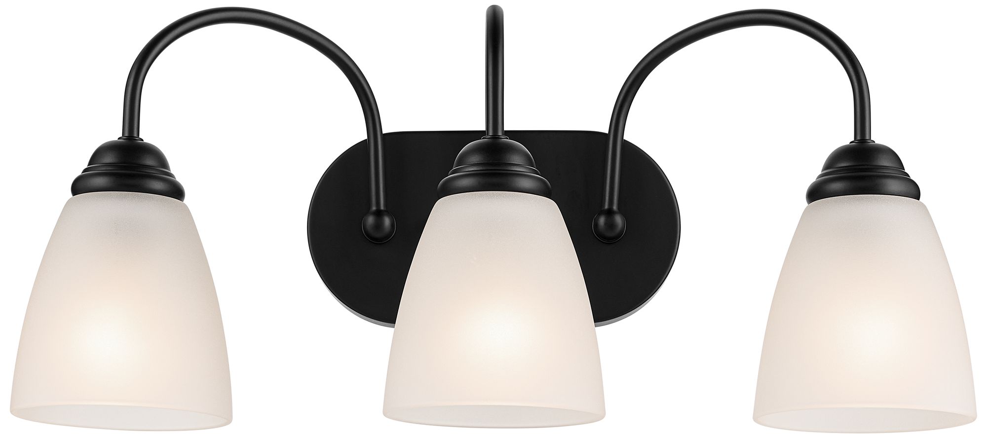 Jolie 20.5-in 3-Light Black Traditional Vanity light