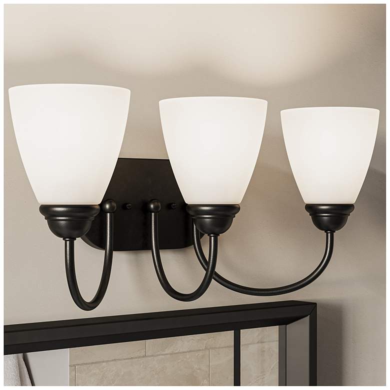 Image 1 Jolie 20.5-in 3-Light Black Traditional Vanity light