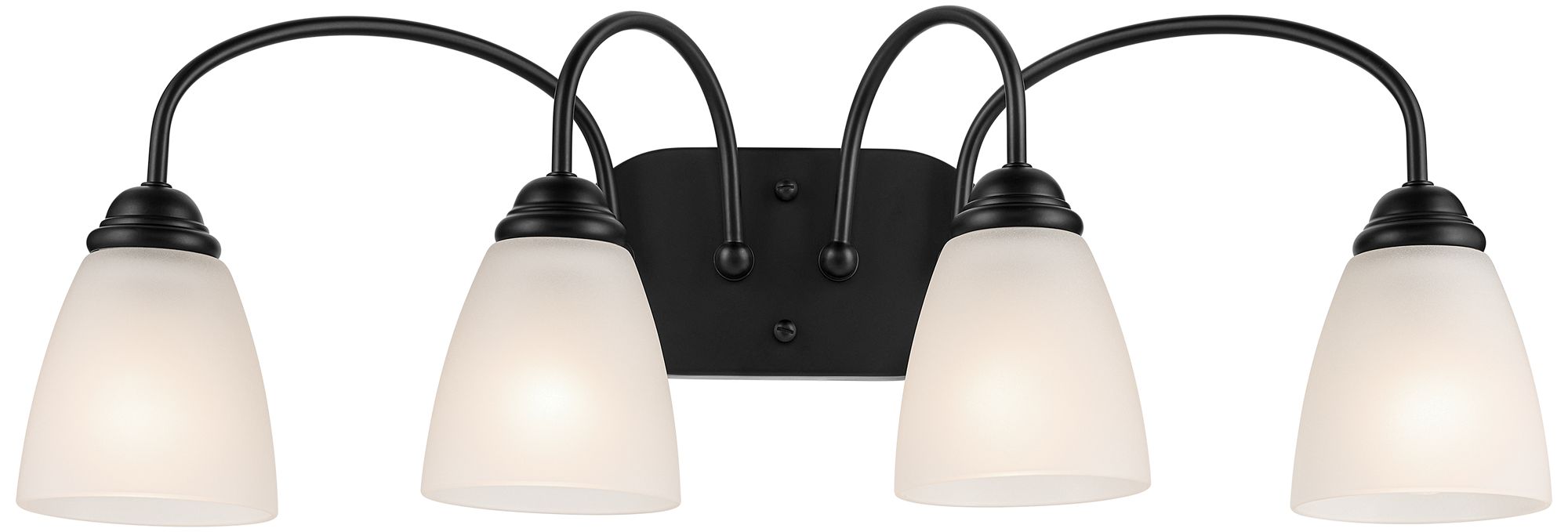 Jolie 28-in 4-Light Black Traditional Vanity light
