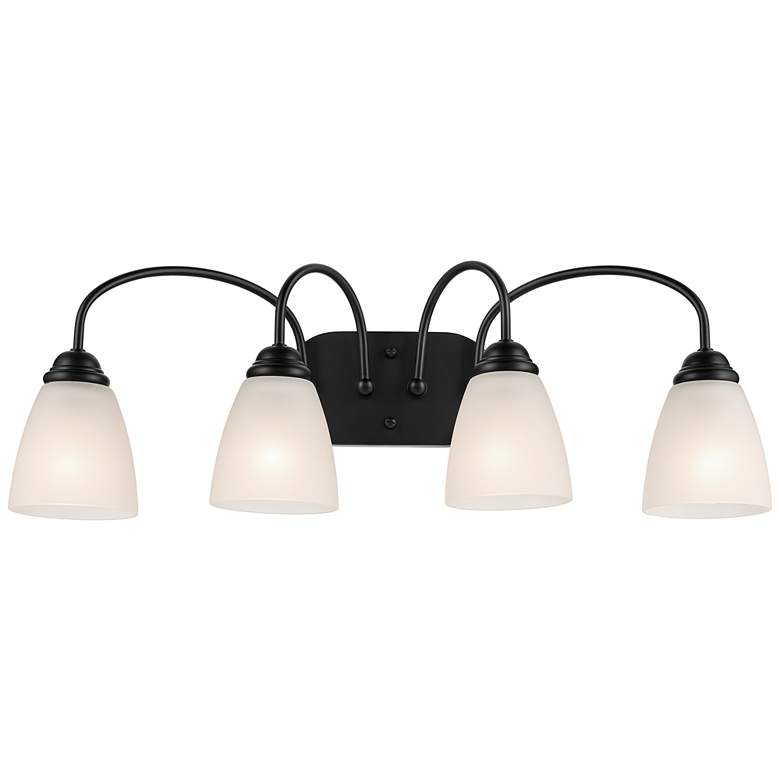 Image 2 Jolie 28-in 4-Light Black Traditional Vanity light