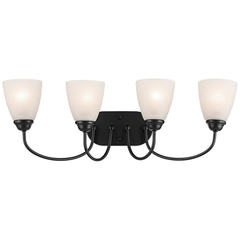Image 4 Jolie 28-in 4-Light Black Traditional Vanity light more views