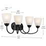 7_Jolie 28-in 4-Light Black Traditional Vanity light more views